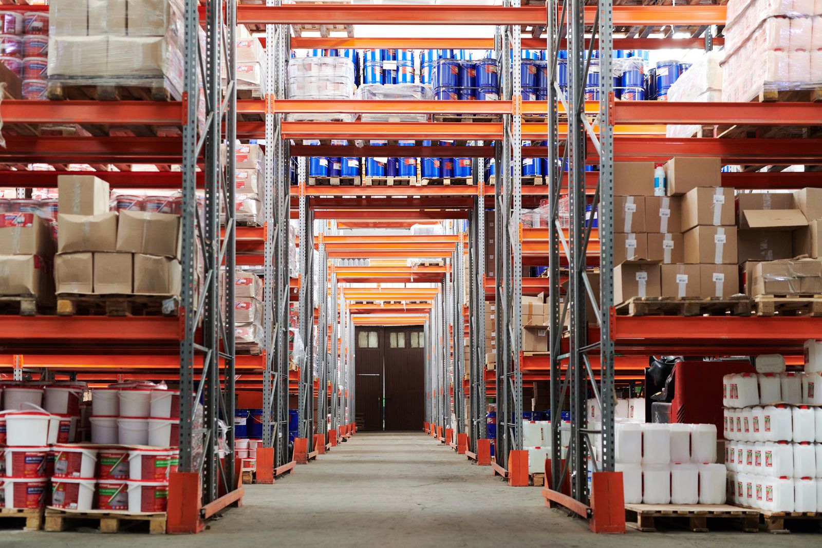 Inbound parcels arriving at a warehouse